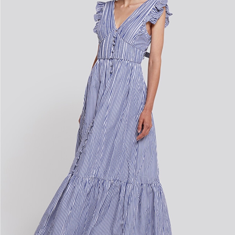 Self-Portrait Striped Maxi Dress
